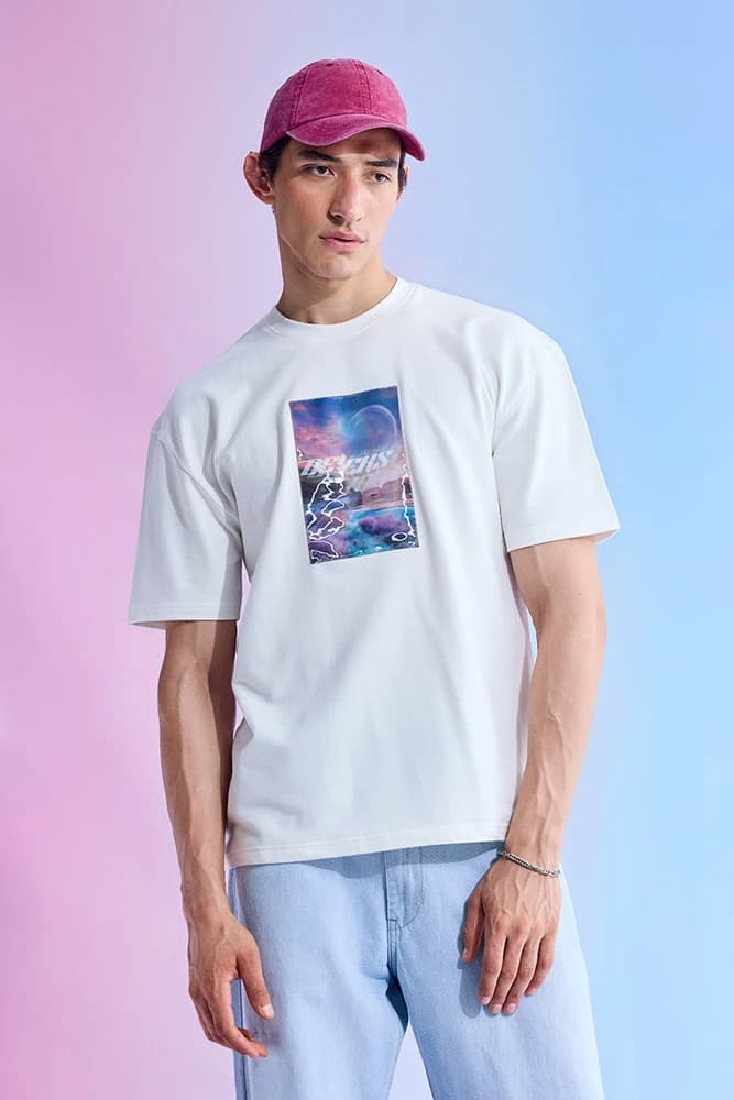 Relaxed Fit Cotton Graphic Print T-Shirts