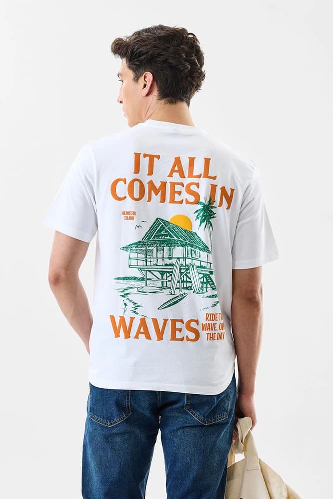 Slim Fit Cotton Graphic Print T-Shirts