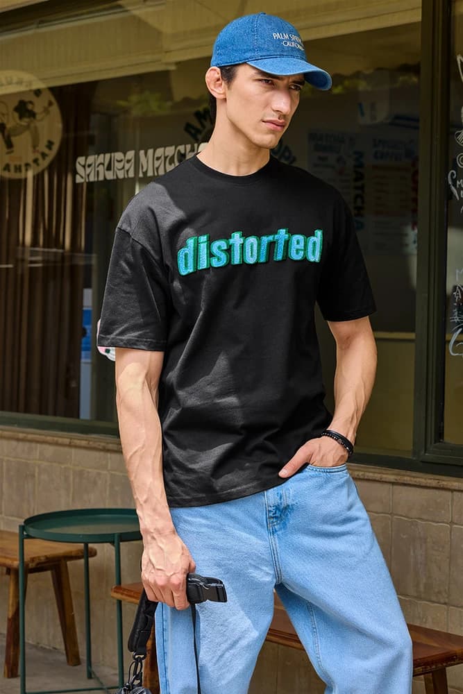 Oversized Fit Cotton Graphic Print T-Shirts