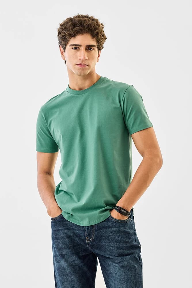 Slim Fit Cotton Plain T-Shirts