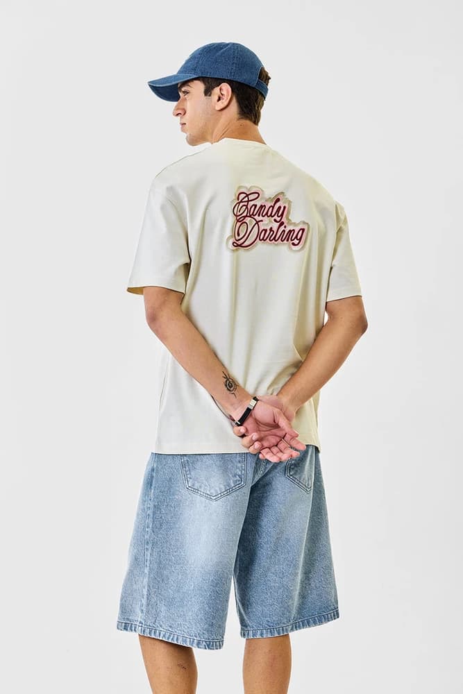 Oversized Fit Cotton Graphic Print T-Shirts