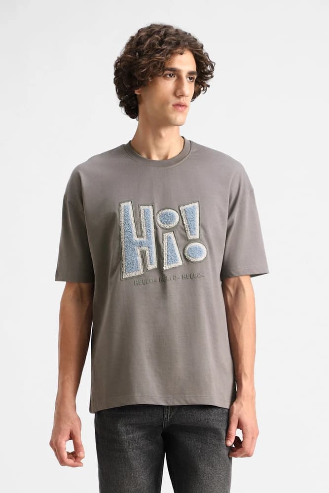 Oversized Fit Cotton Graphic Print T-Shirts