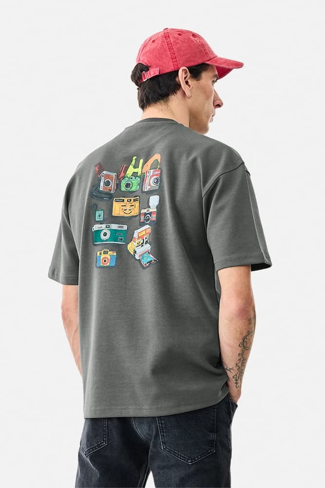 Oversized Fit Cotton Graphic Print T-Shirts