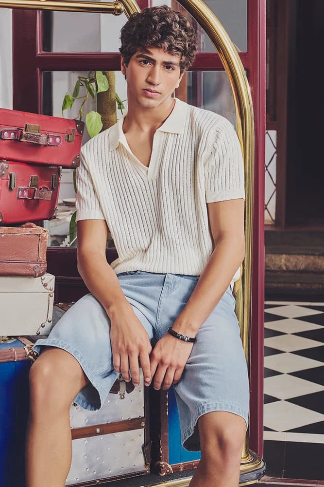 Oversized Fit Cotton Textured T-Shirts