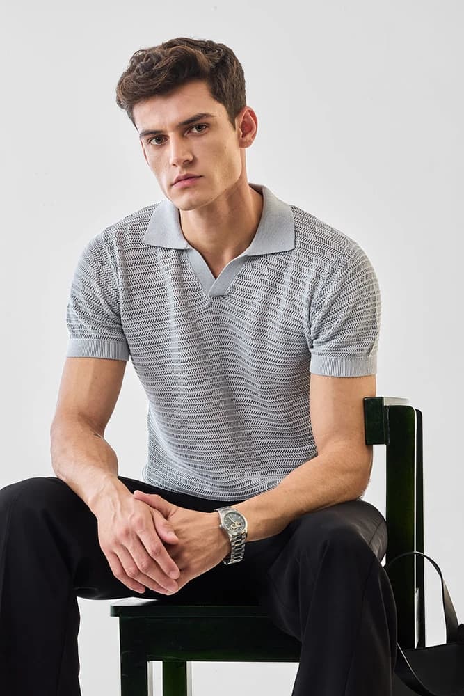 Regular Fit Cotton Textured T-Shirts