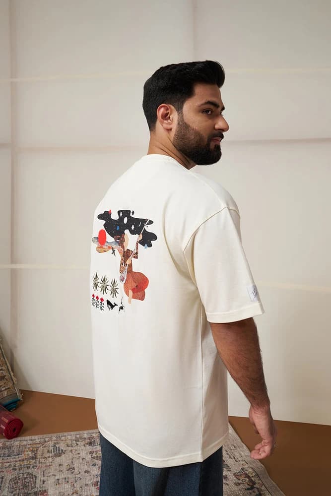 Oversized Fit Cotton Graphic Print T-Shirts