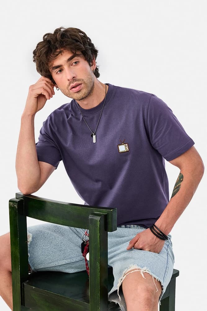 Regular Fit Cotton Embroidered T-Shirts