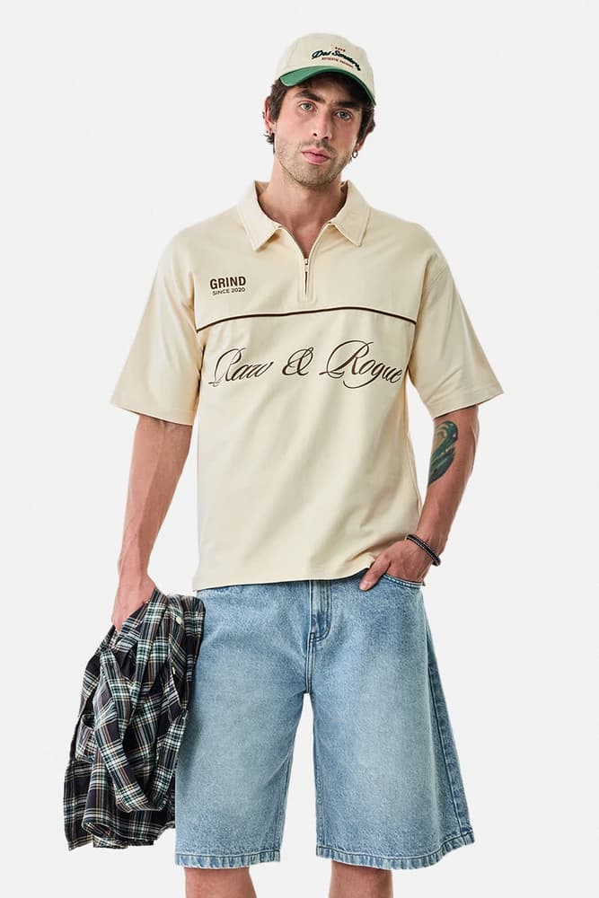 Oversized Fit Cotton Graphic Print T-Shirts