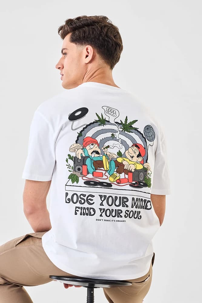 Oversized Fit Cotton Graphic Print T-Shirts