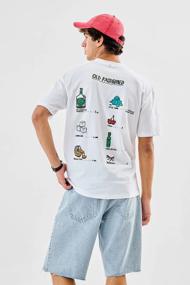 Oversized Fit Cotton Graphic Print T-Shirts