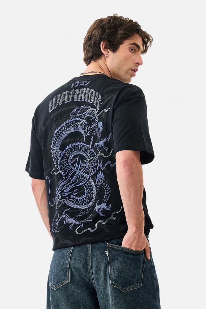 Oversized Fit Cotton Graphic Print T-Shirts