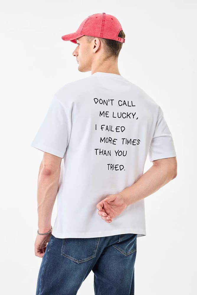 Oversized Fit Cotton Graphic Print T-Shirts