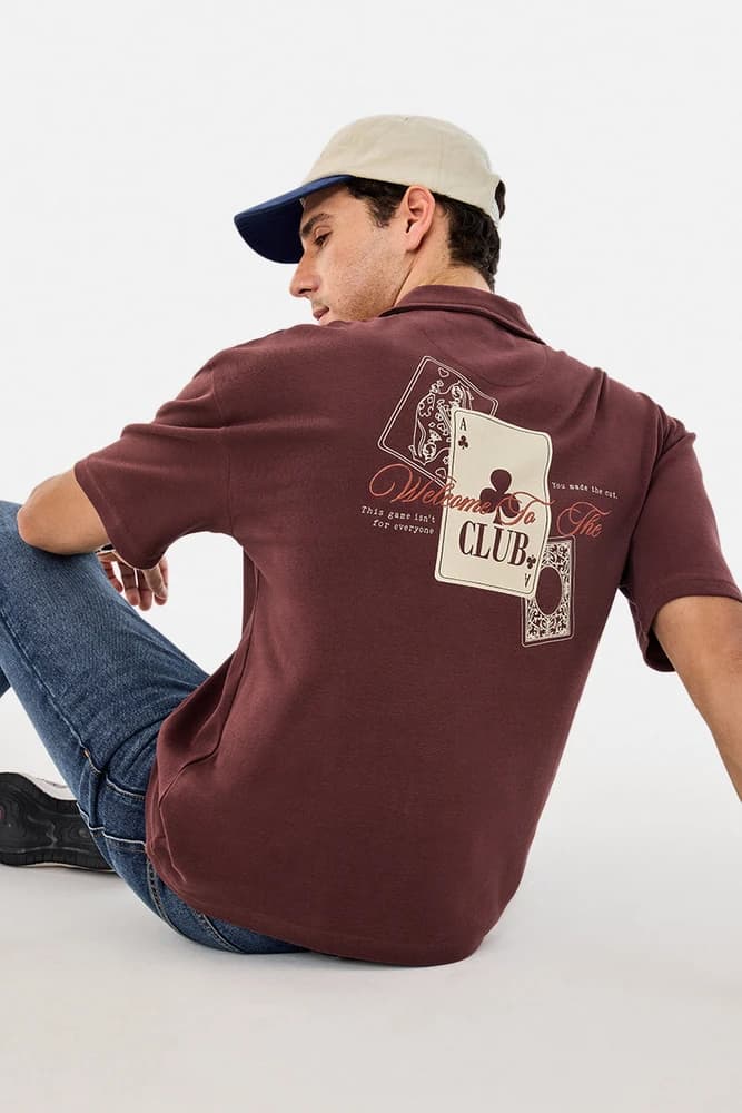 Oversized Fit Cotton Graphic Print T-Shirts