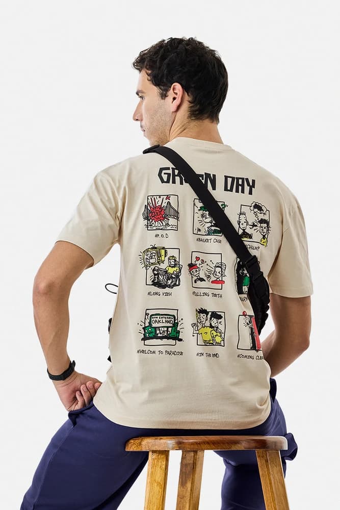 Oversized Fit Cotton Graphic Print T-Shirts