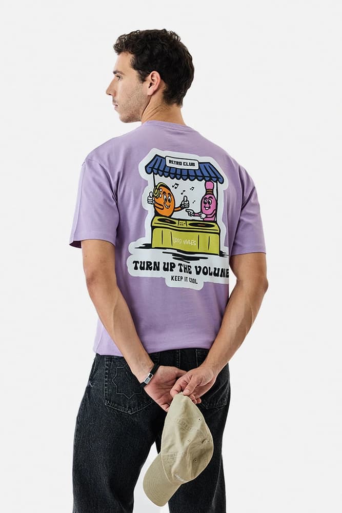 Oversized Fit Cotton Graphic Print T-Shirts