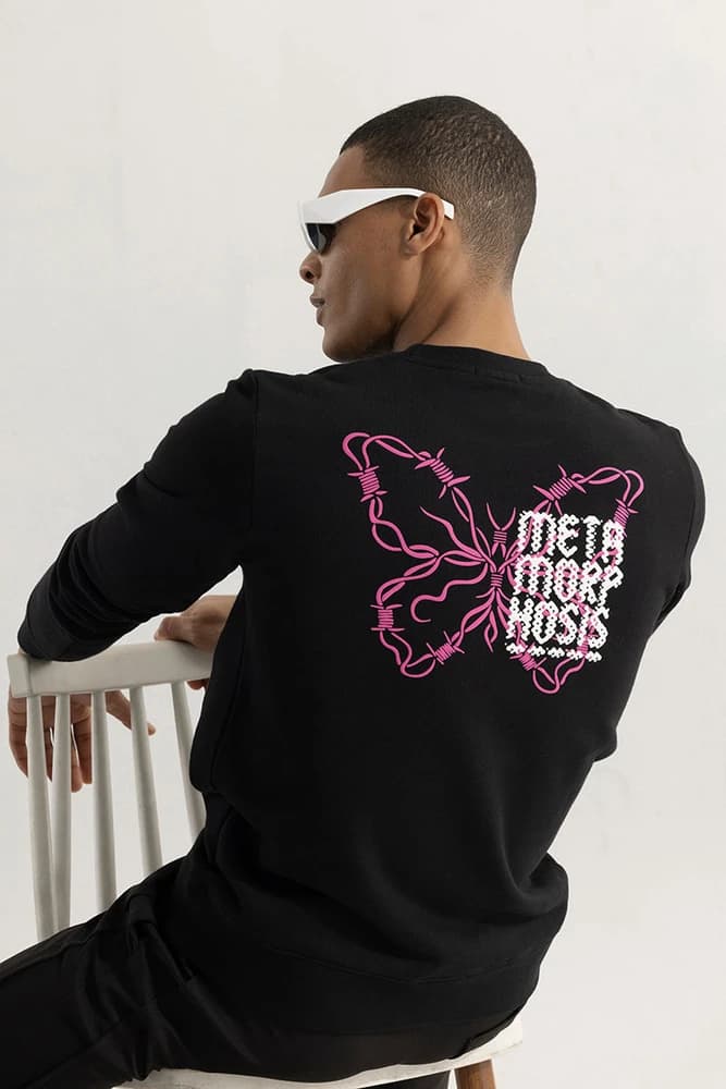Relaxed Fit Cotton Printed, Graphic Print Sweatshirts