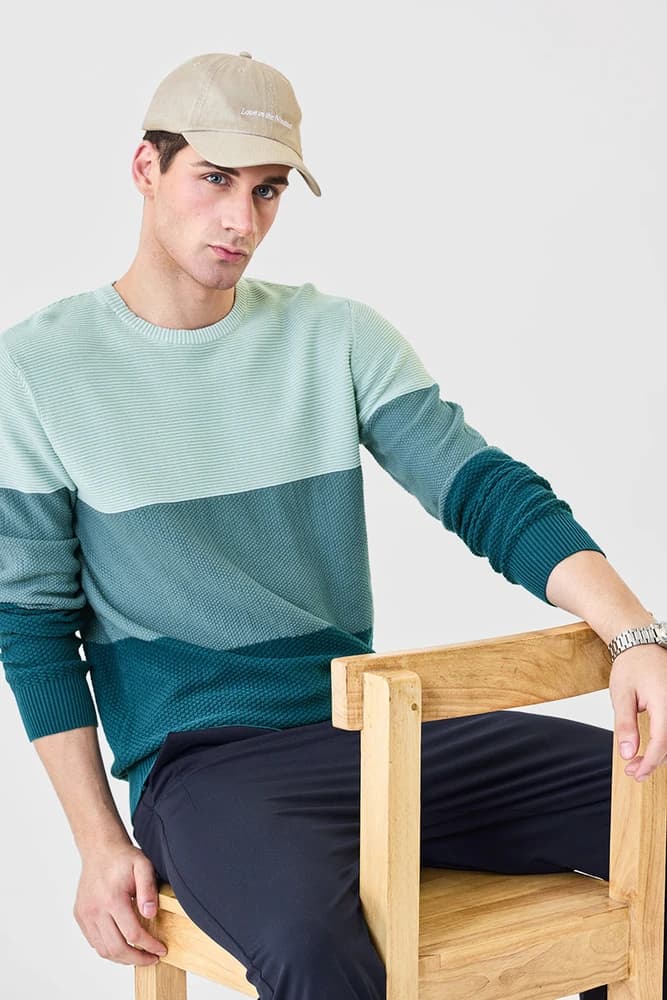 Regular Fit Cotton Textured Sweaters