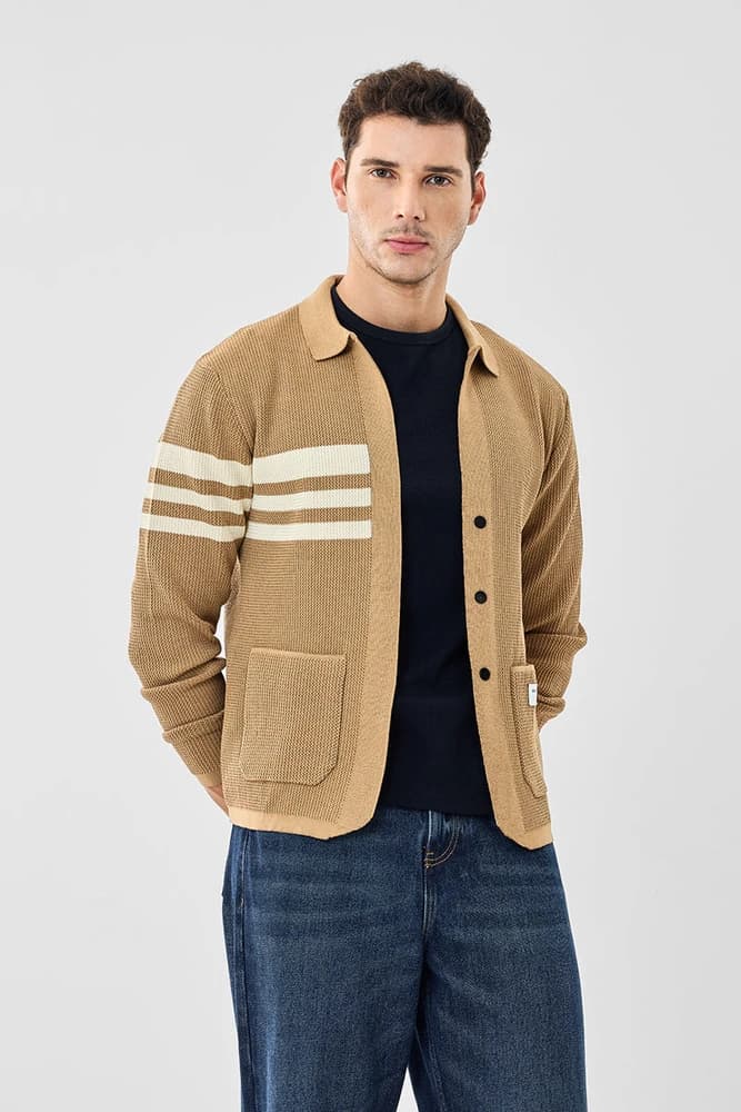 Regular Fit Others Stripes Sweaters