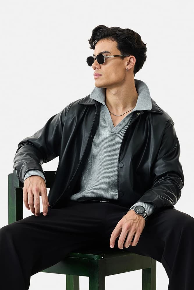 Regular Fit Cotton Textured Sweaters
