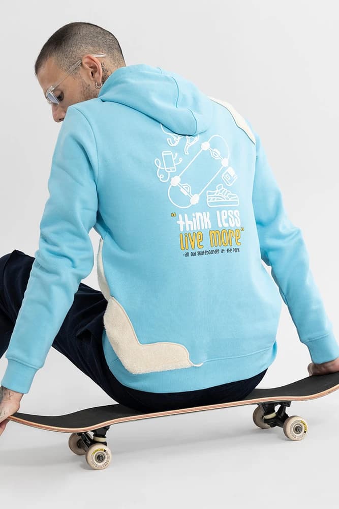 Relaxed Fit Cotton Colourblocked, Graphic Print Hoodies