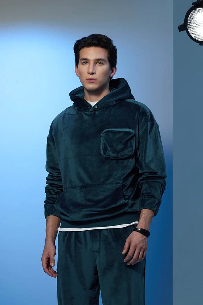 Oversized Fit Polyester Plain Hoodies