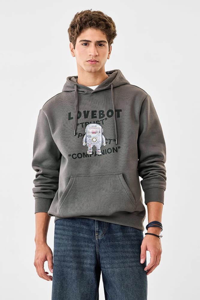 Oversized Fit Cotton Graphic Print Hoodies