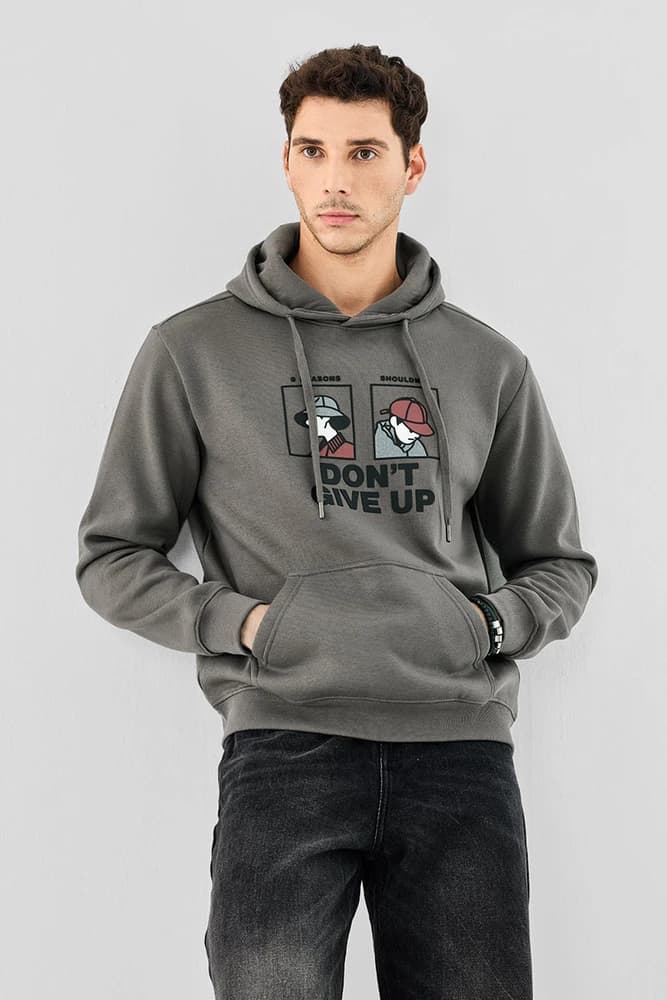 Regular Fit Cotton Graphic Print Hoodies