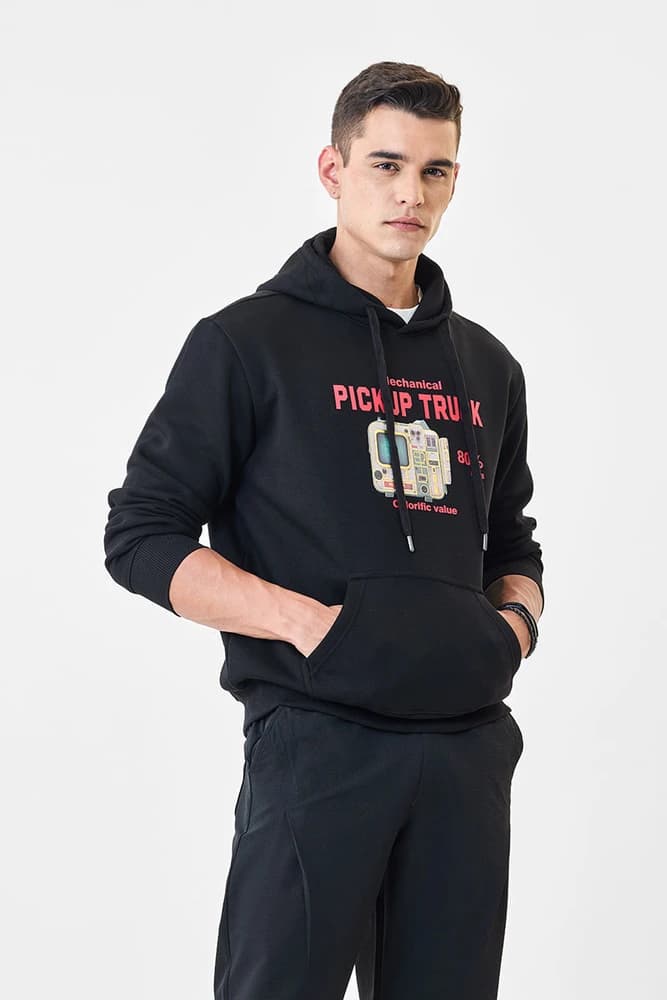 Regular Fit Cotton Graphic Print Hoodies