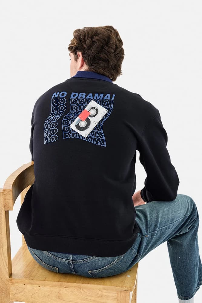 Oversized Fit Cotton Graphic Print Sweatshirts