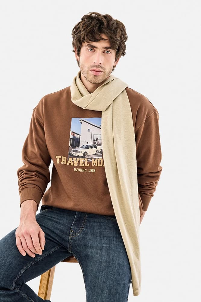 Oversized Fit Cotton Graphic Print Sweatshirts