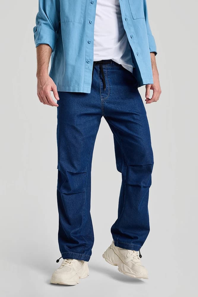 Loose Fit Cotton Plain Cargo Pants