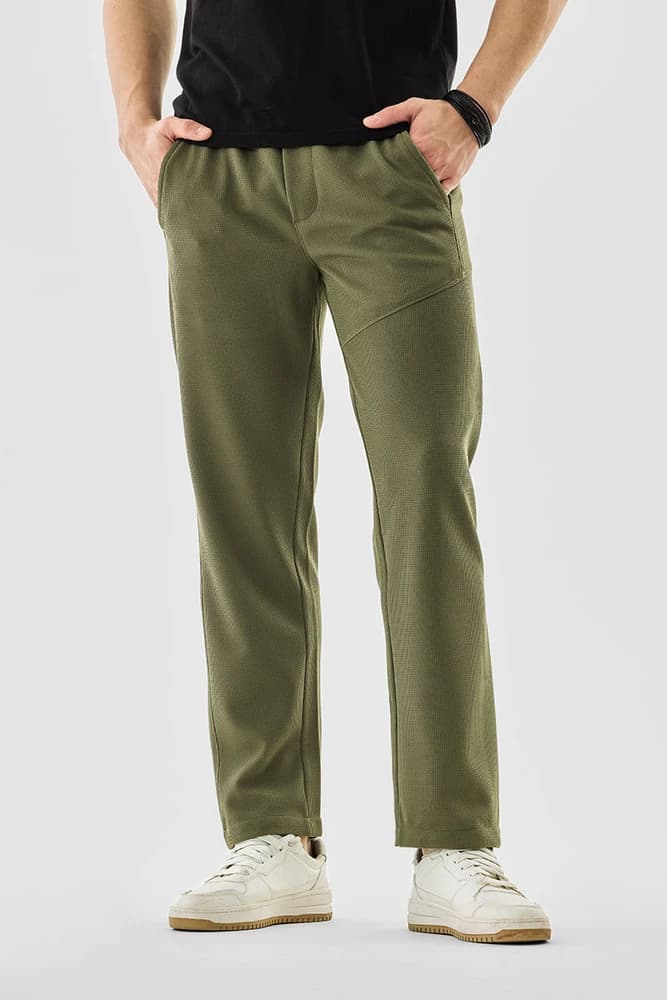 Regular Fit Polyester Textured Joggers & Trackpants