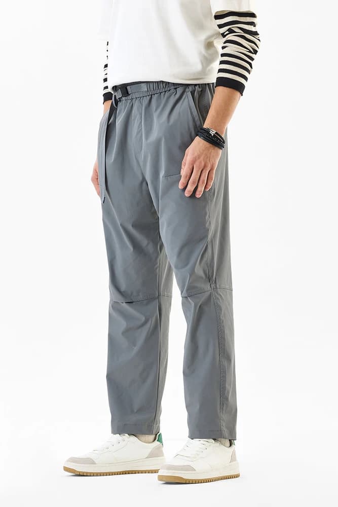 Relaxed Fit Nylon Plain Joggers & Trackpants