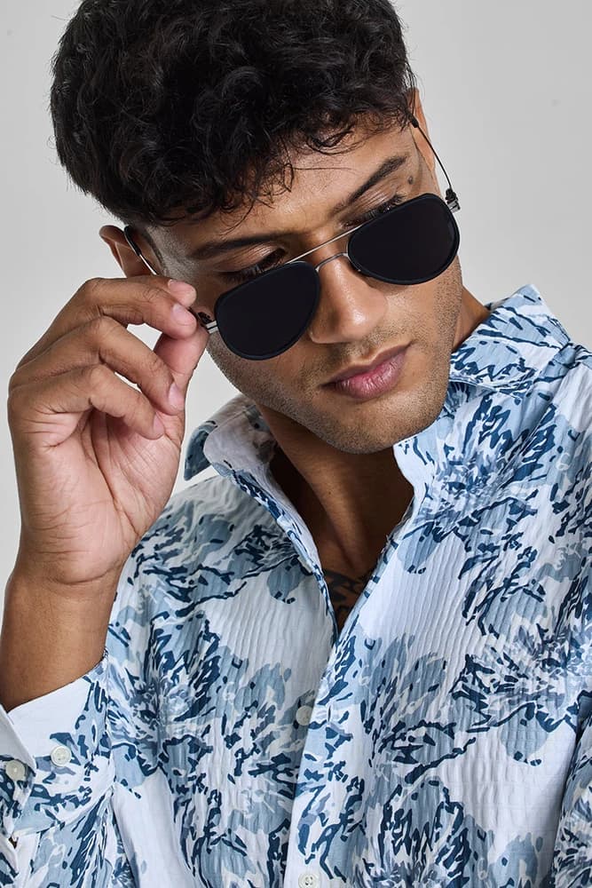 Stainless Steel Aviator Sunglasses