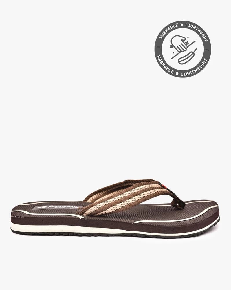 Textured Thong-Strap Flip-Flops