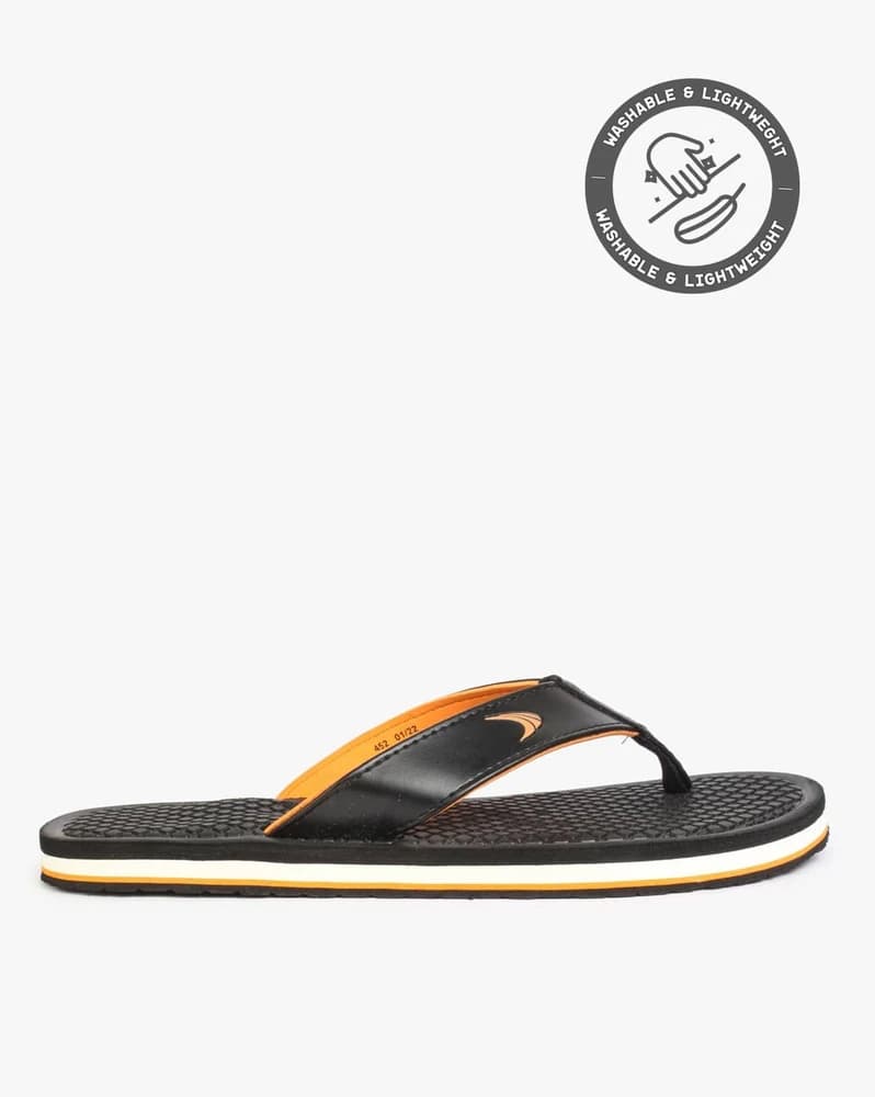 Textured Thong-Strap Flip-Flops