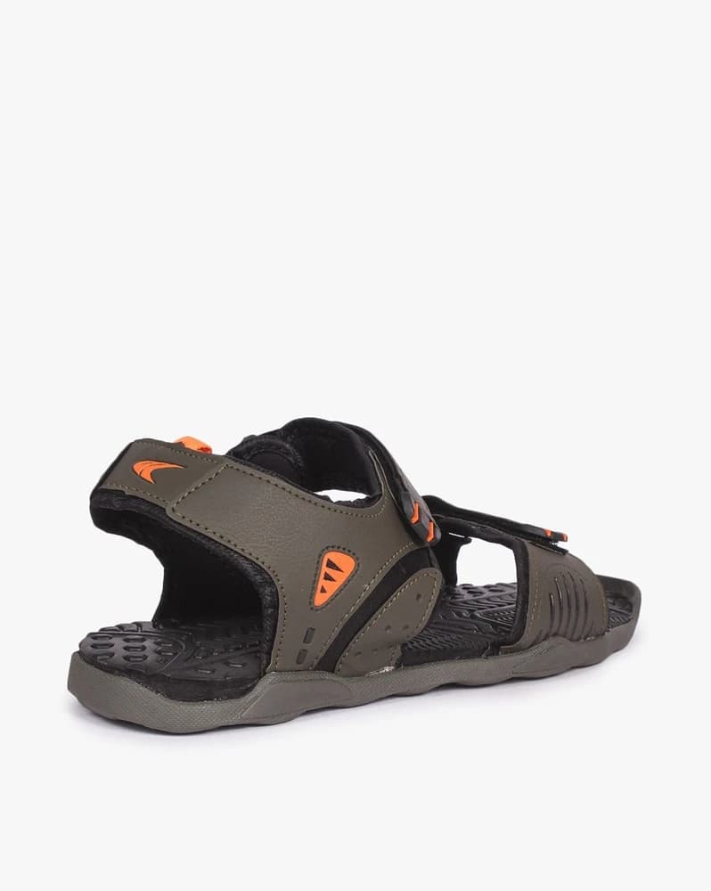 Men Dual-Strap Velcro-Fastening Sandals