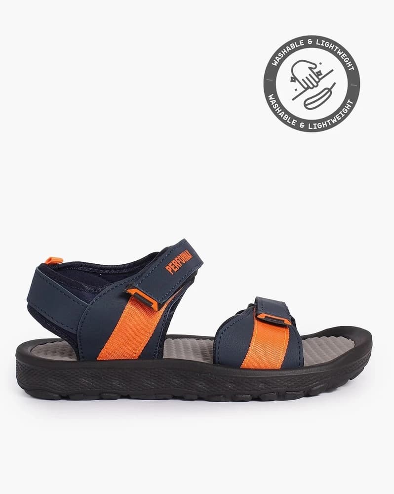 Men Dual-Strap Sandals with Velcro Closure