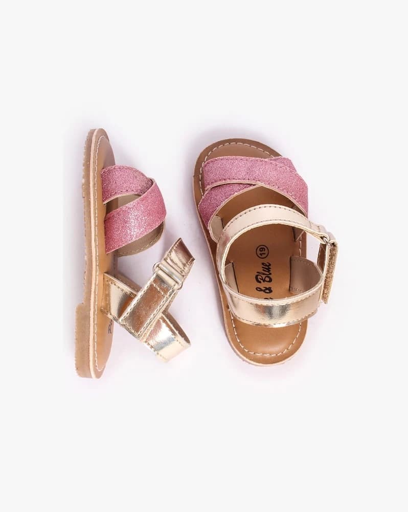 Cross-Strap Open-Toe Sandals