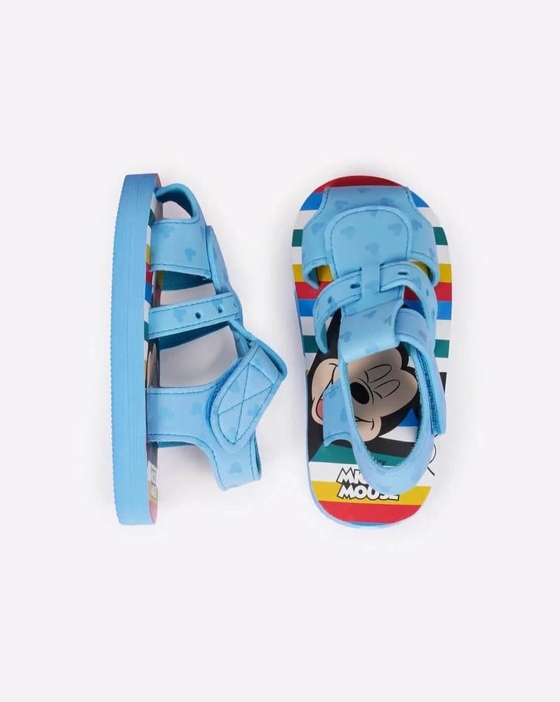 Mickey Mouse Print Sandals with Velcro