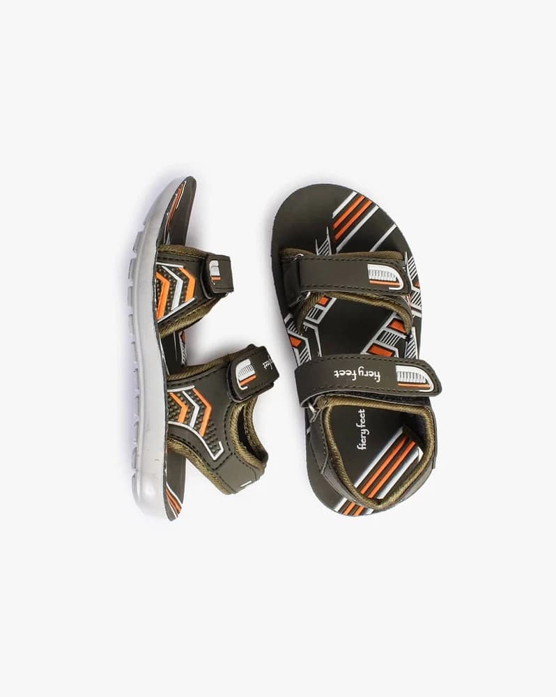 Boys Printed Sandals with Velcro Fastening