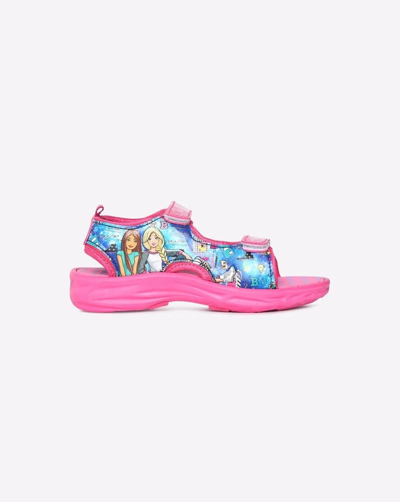 Barbie Print Sandals with Velcro Fastenening