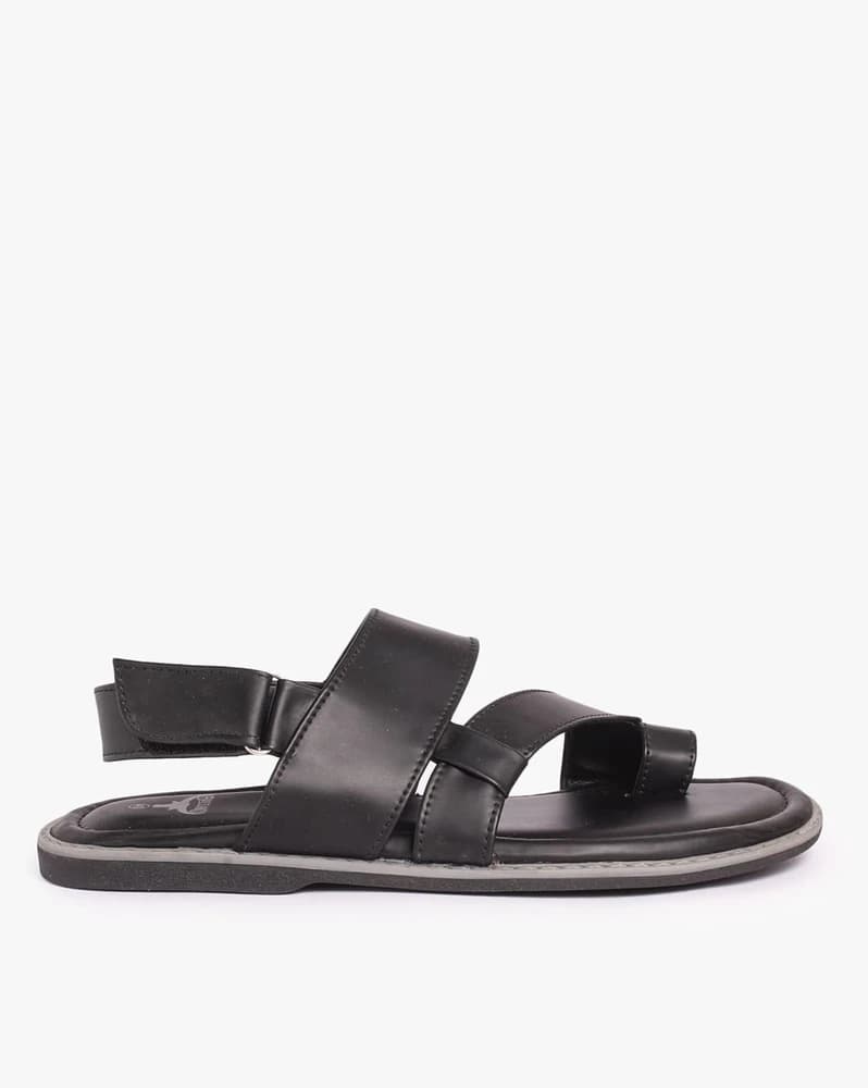 Toe-Ring Sandals with Velcro Fastening