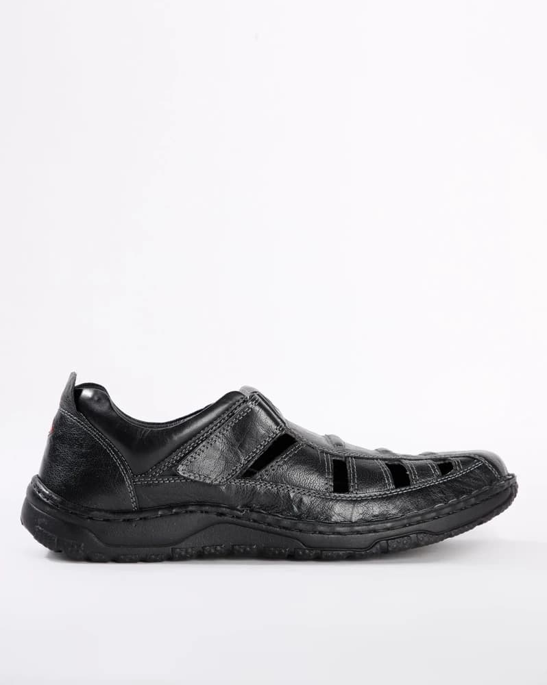 Textured Casual Sandals with Velcro