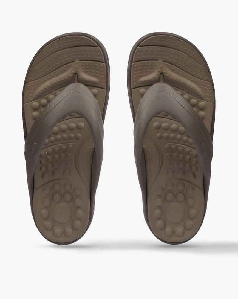 Reviva Textured Thong-Strap Flip-Flops