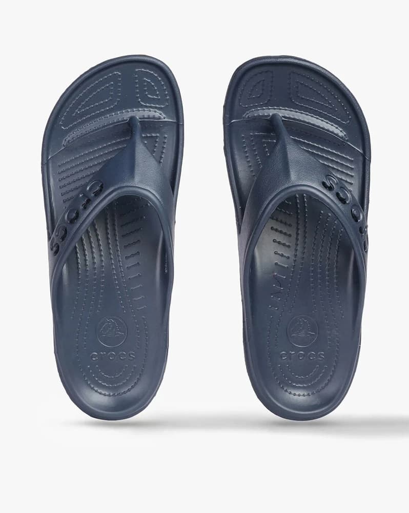 Classic Baya Logo Embossed Thong-Strap Slippers