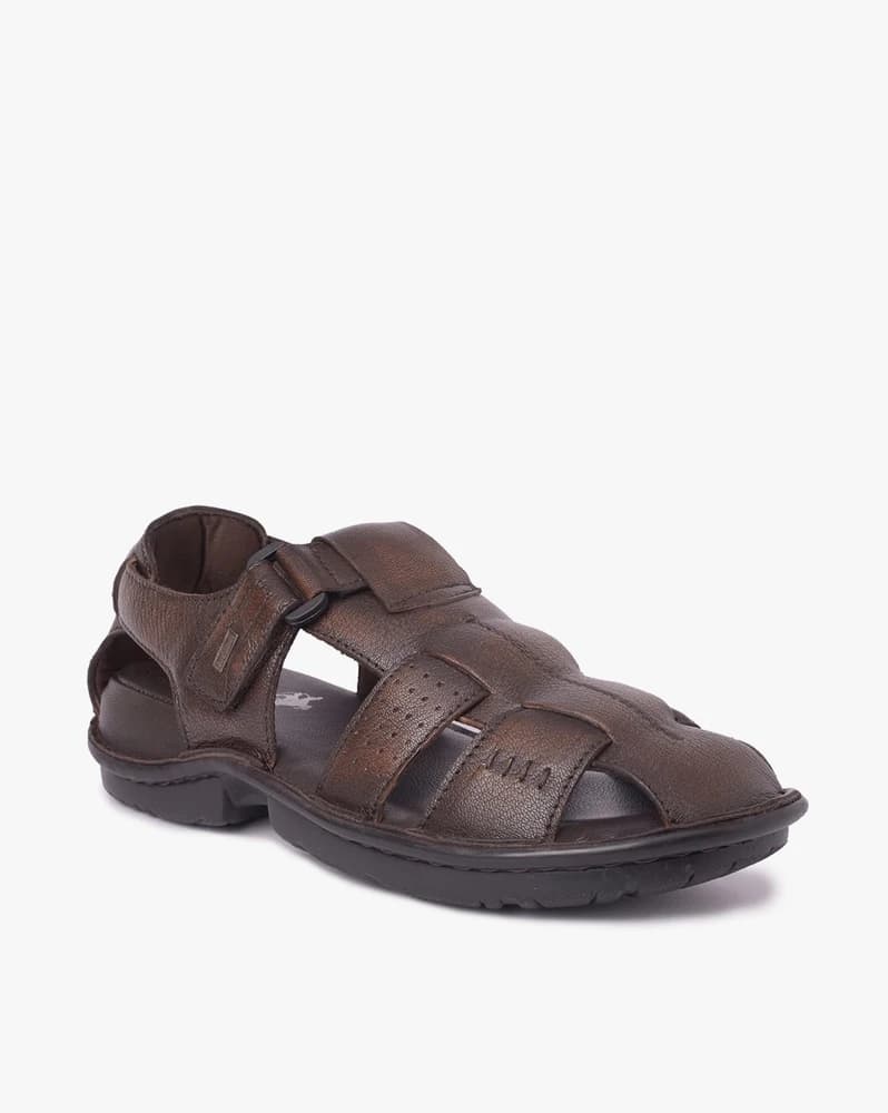 Men Multi-Strap Genuine Leather Sandals