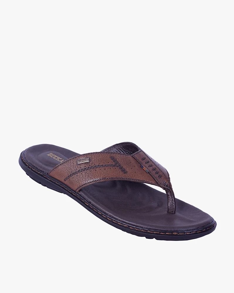 Men Perforated Thong-Strap Sandals