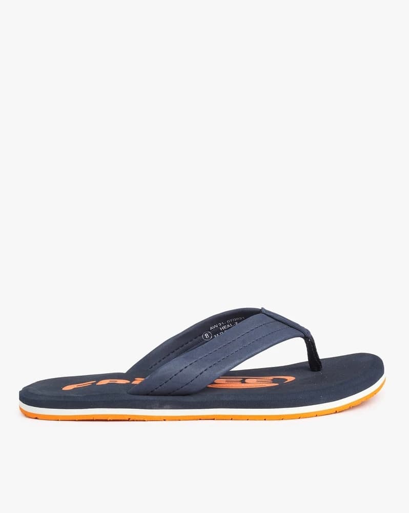 Men Thong-Strap Flip-Flops with Graphic Print Footbed