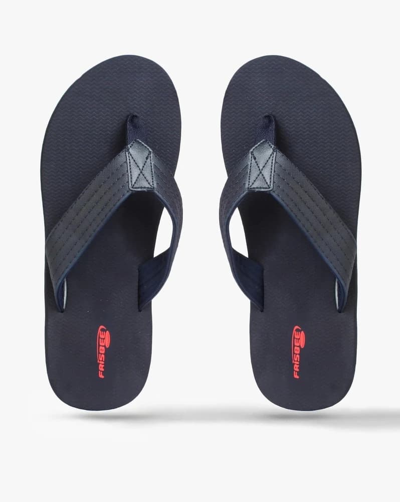 Textured Thong-Strap Flip-Flops